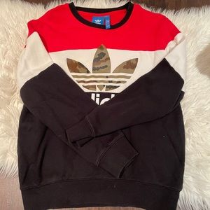 Adidas 3-Stripes Hoodie in Black/Red